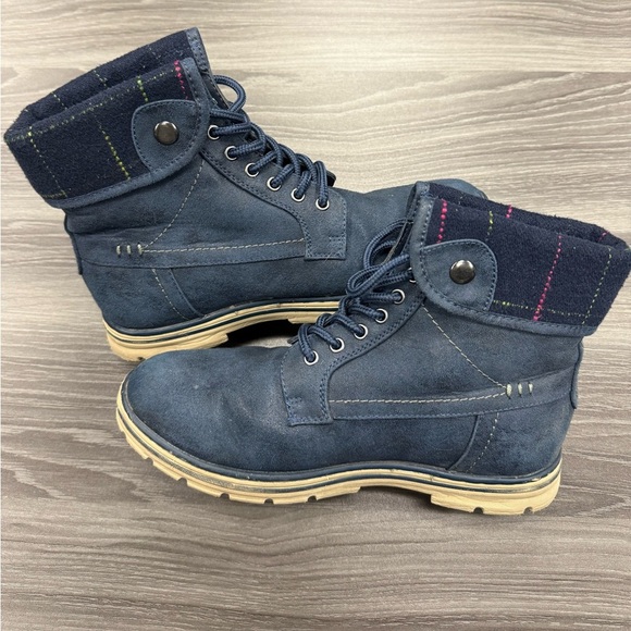 Cliffs by White Mountain Boots Women’s 7M Karlyssa Hiking Blue Leather Lace Up - Picture 8 of 11